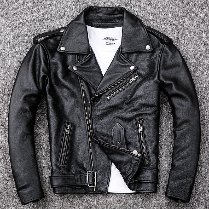 

Classic Motorcycle Genuine Leather Jacket For Men Cheap Price Biker Leather Jacket Real Leather
