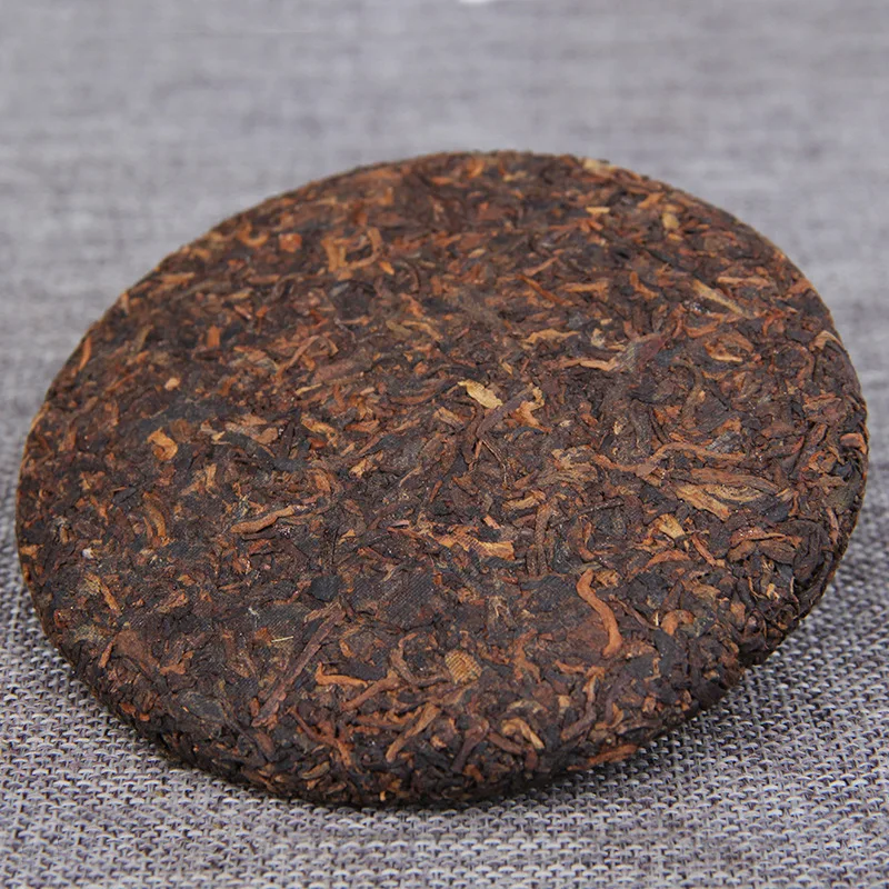 

2019 Yunnan Ripe Pu'er, Qizi Bing Cha Mini Pu'er Jinya Shu Pu-erh, Golden Buds Imperial Ripe Pu'er Cake 100g