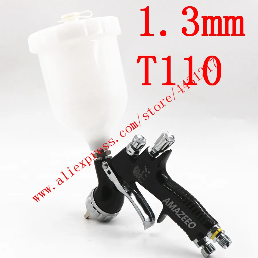 Black 1.3mm T110 Lvmp Профессиональный высокоэффективный gti pro lite пистолет-распылитель TE20 T110 1,3/1,8 мм краска на водной основе Автомобильный Краскораспылитель - Цвет: Black 1.3mm T110