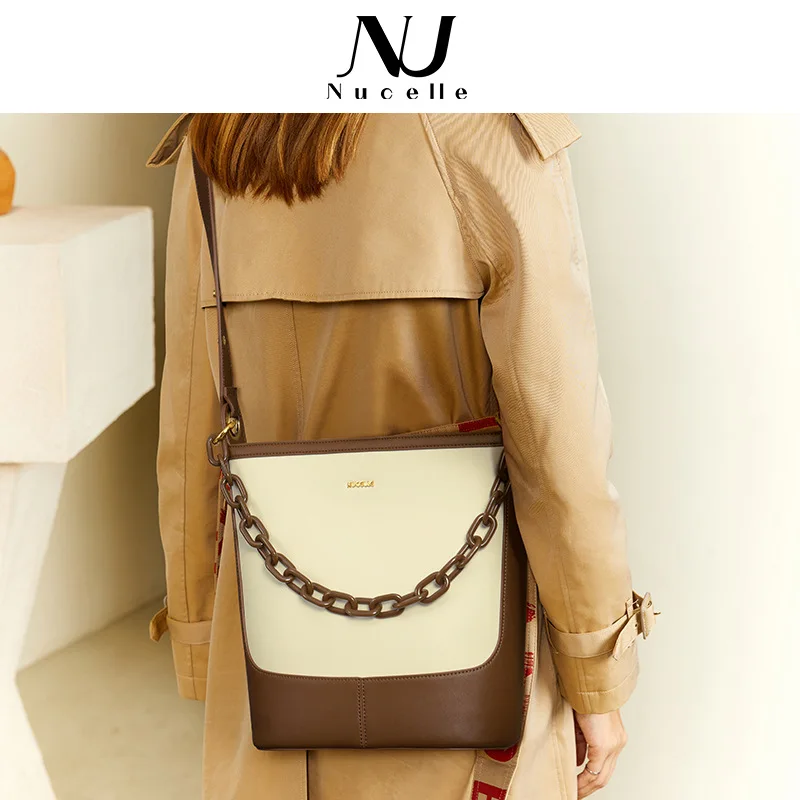 2021 new large-capacity bucket bag, retro shoulder crossbody bag, niche autumn and winter handbag bag female tide