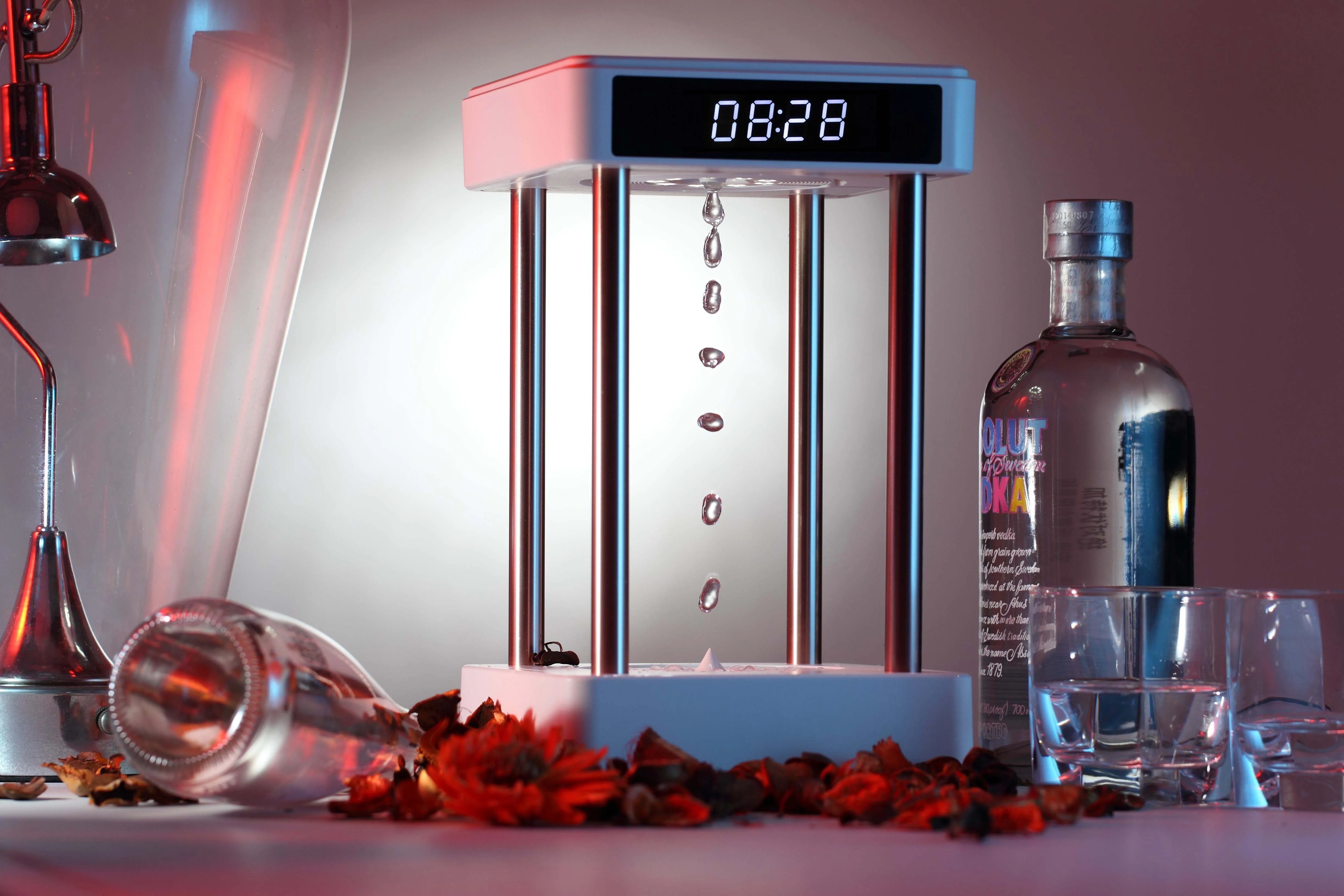 

Novelty Decoration Upward Water Drops Lamp Anti Gravity Levitating Time Home Accessories for Living Room Desk Table