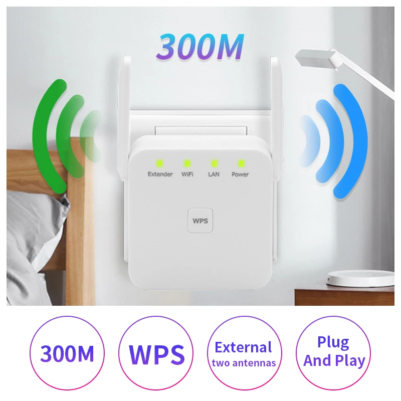 Усилитель Wi-Fi-сигнала 300 Мбит/с | Компьютеры и офис