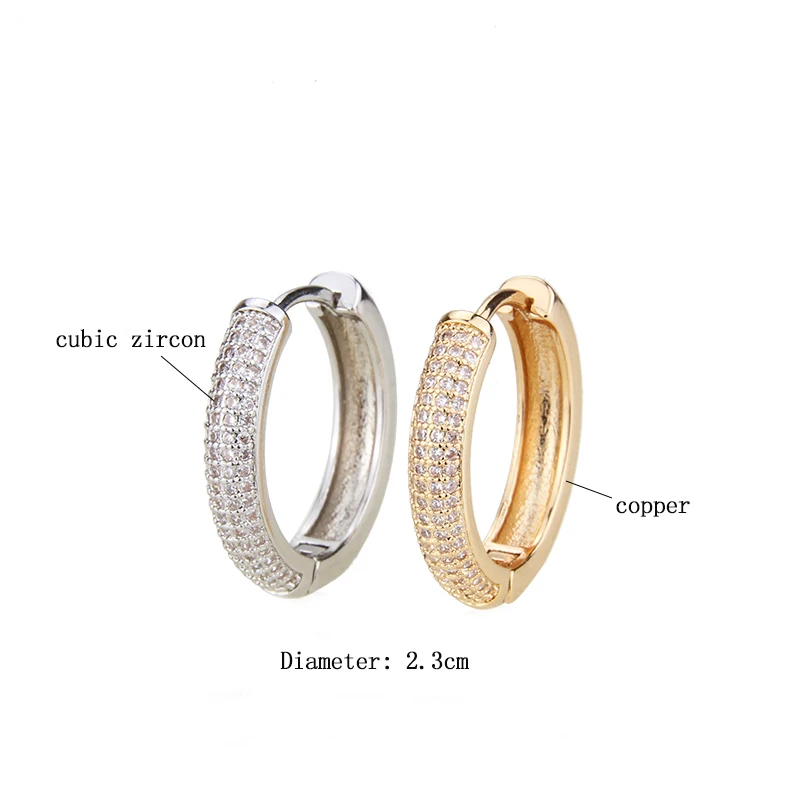 Новое поступление медные серьги золотого/серебряного цвета белые кольца для
