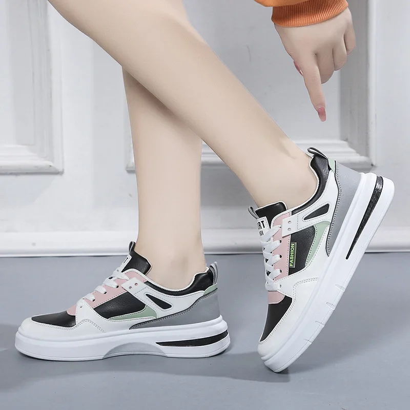 

Low-top Sports Shoes Ladies Board Shoes Vulcanized Shoes Women Sneakers White Shoes Thick Soled Chaussure Hombre Athletic Shoes