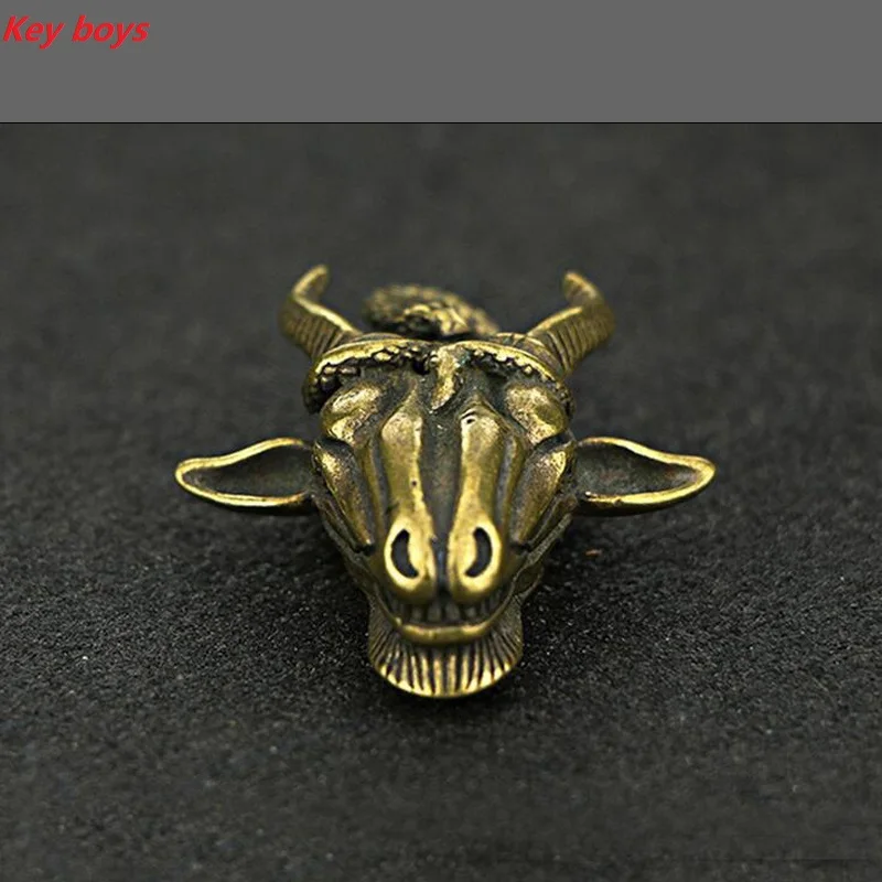 Медные Подвески в виде змеи и головы овцы лампочки винтажные медные брелоки для