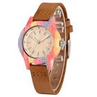 Часы женские кварцевые, коричневые, бамбуковые, деревянные, ручной работы, со светящимися стрелками