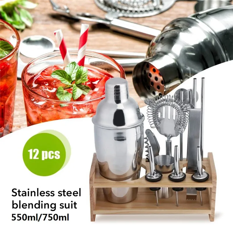 12 шт домшаняя барный коктейль Шейкер Набор Бесплатная доставка смеситель вино