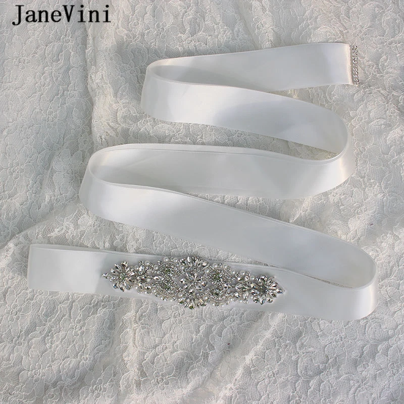 Роскошный атласный свадебный пояс jaevini с кристаллами ручной работы ленты бисером