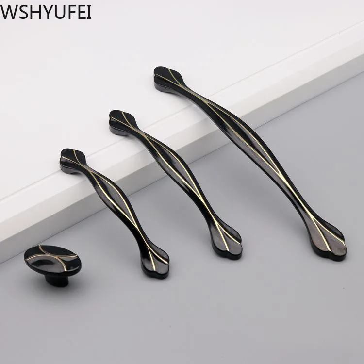 2 шт./лот качественная простая желтая бронзовая ручка для шкафа мебель ящика