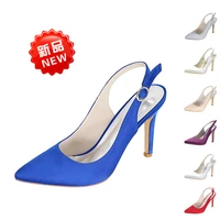 women shoes classic office career pointed toe pumps sexy silk 9 8cm thin high heels buckle strap zapatos de mujer size 35 42