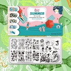 Трафарет Bigbang из нержавеющей стали для дизайна ногтей, штамповочная форма, лето, волна, Кит, Дельфин