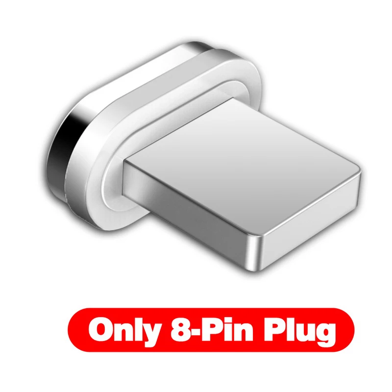 Only 8-Pin Plug GETIHU 2.4A Быстрый Магнитный кабель для iPhone XS X XR 7 Micro USB быстрое зарядное устройство Тип C магнит Android шнур телефонный кабель для samsung - Цвет: Only 8-Pin Plug