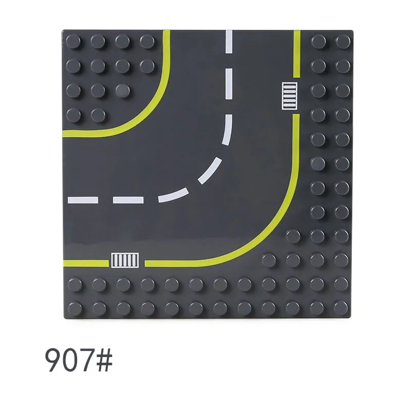 Большой блок Город дорога улица Базовая пластина 19*19 см прямые кривой