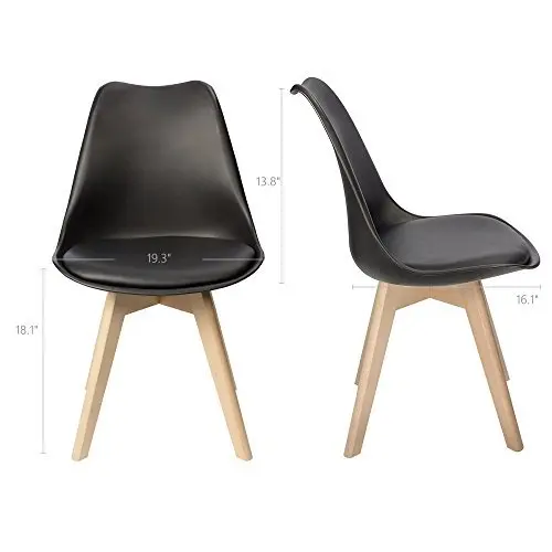 

A set of four Nordic medieval retro style dining chairs, solid wood feet, beech wood, suitable for kitchen, dinings room