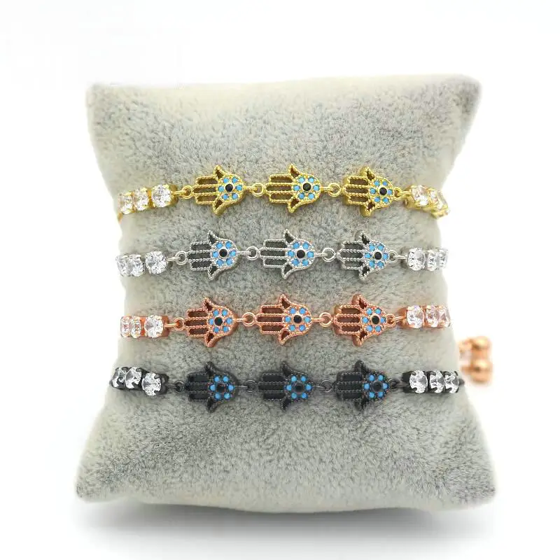 Микро pave кубического класса AAA подвеска с цирконом медь Хамса рука Фатимы сглаза