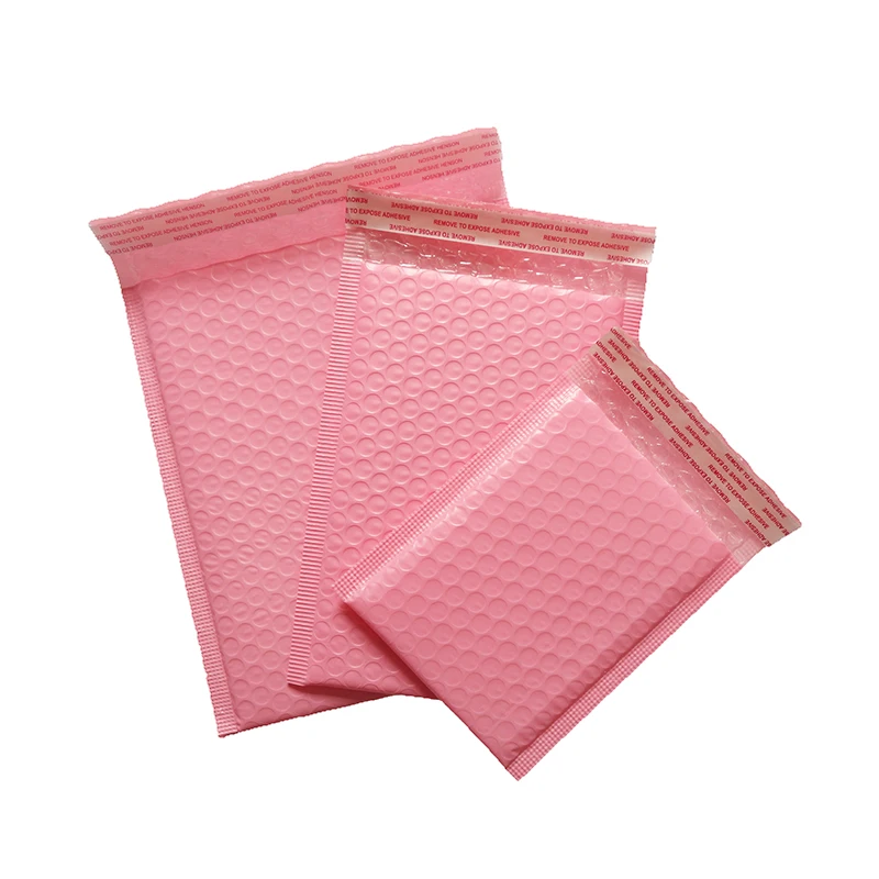 

30Pcs 16 Sizes Bubble Mailers Pink Poly Bubble Mailer Self Seal Padded Envelopes Shockproof Shipping Mailing Bag With Bubble