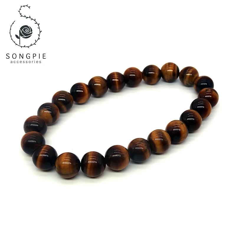 

100% натуральный камень тигровый глаз ручная цепочка для мужской и женской одежды, ювелирные аксессуары с камнями 8 мм