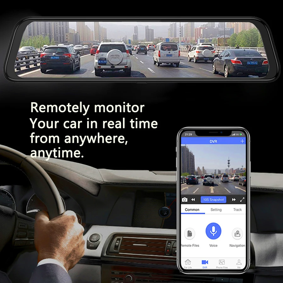WHEXUNE 4G Android 8,1 gps навигация 1" ips сенсорный экран зеркало заднего вида Автомобильная камера ADAS FHD 1080P видеорегистратор