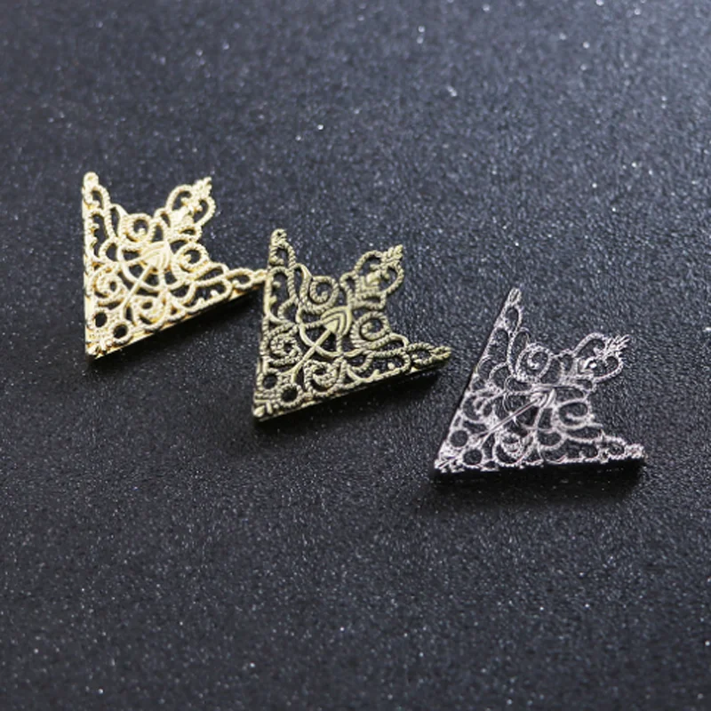 2 шт. винтажные полые треугольные булавки на воротник рубашки модные стразы брошь