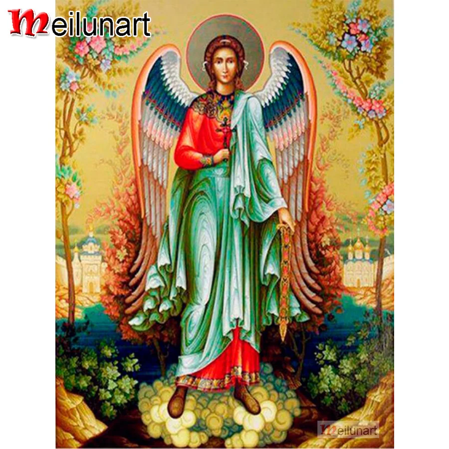 

Religious angel diy 5d diamond painting cross stitch full square round drill diamond embroidery sale wall decoration AS1737