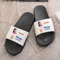 2021 customized slippers open toe flip flops for women chrli dmelio cute coffee pattern summer beach open toe cool slippers