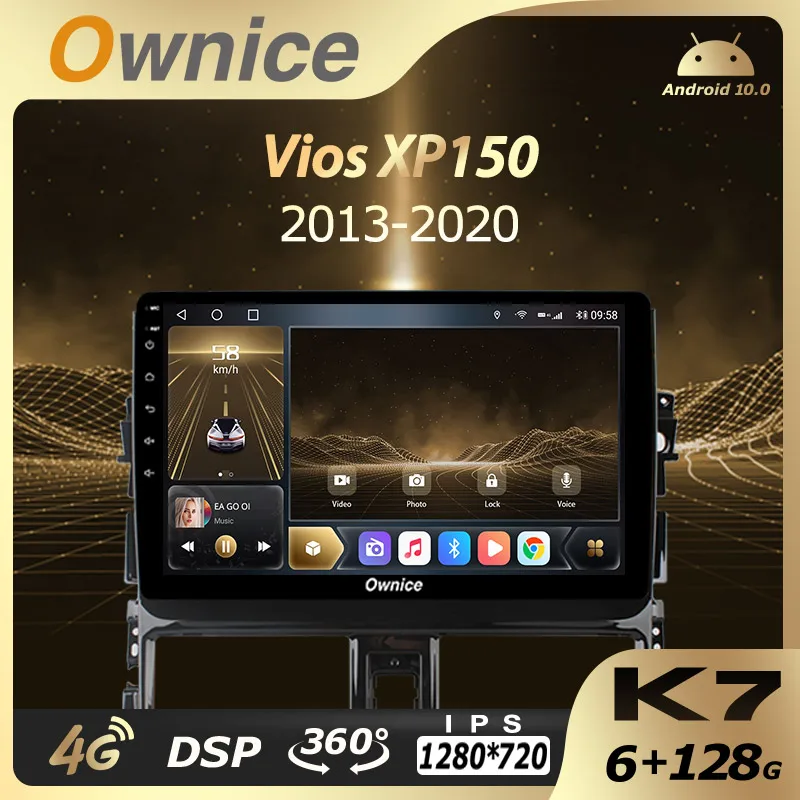 

Ownice Car Multimedia for Toyota Vios XA1050 2013 - 2020 2Din Android 10.0 auto radio Audio 6G+128G 4G LTE HDMI SPDIF 360 Camera