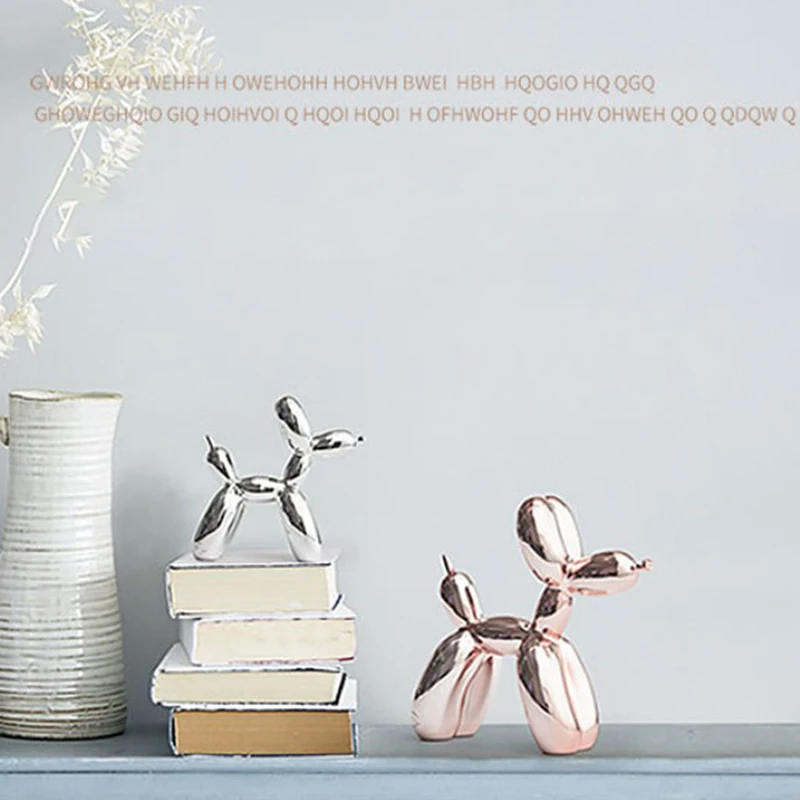 

Скандинавские полимерные поделки для собак, гальванизированные воздушные шары, скульптура для собаки, украшения для дома, современные наст...