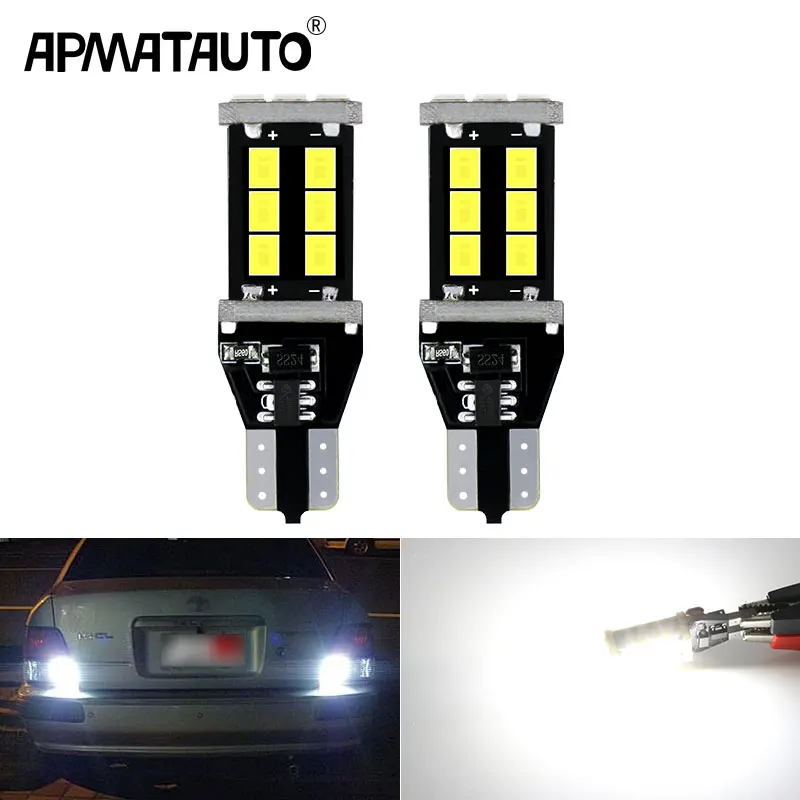 

2pcs T15 led Canbus 921 W16W LED Bulb Car Backup Reverse Lights for Toyota C-HR Corolla Rav4 Yaris Avensis Camry CHR Auris Hilux
