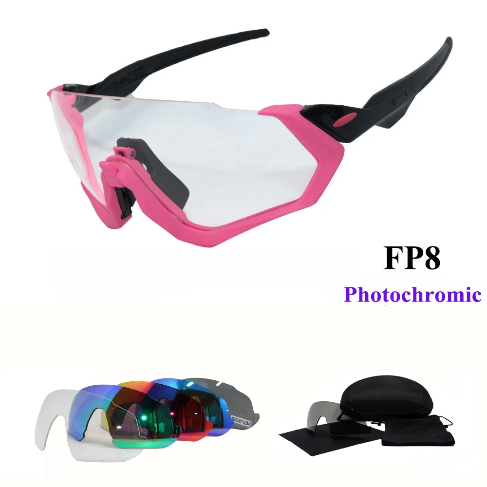 FP8 Поляризационные очки POC с 5 линзами, фотохромные, уф400, уличные, для езды на велосипеде, спортивные, для велоспорта, солнцезащитные очки для мужчин и женщин, велосипедные очки - Цвет: FP8