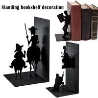 simple modern decorative book ends iron art black metal bookends for collecting cd albums magazines heavy books