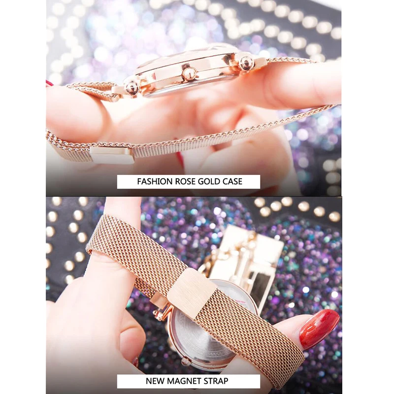 Top Brand Ladies Watches Starry Sky Magnetic Women Watch Luminous Waterproof Female Wrist For relogio feminino Reloj Mujer | Наручные