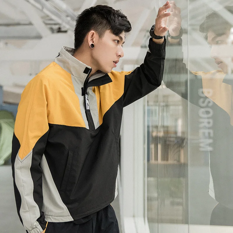 Винтажный пуловер в стиле Харадзюку куртки хип хоп с цветочным принтом ветровка