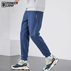 Мужская однотонная одежда для бега Pioneer Camp, 2021, спортивные брюки с карманами хлопок, черного и синего цвета, XZS123095, 100%