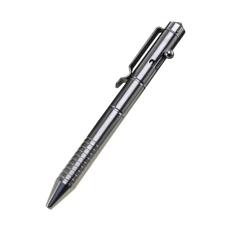 

Solid Titanium Alloy Gel Ink Pen Vintage Bolt Action Writing Tool Stationeries C5AE