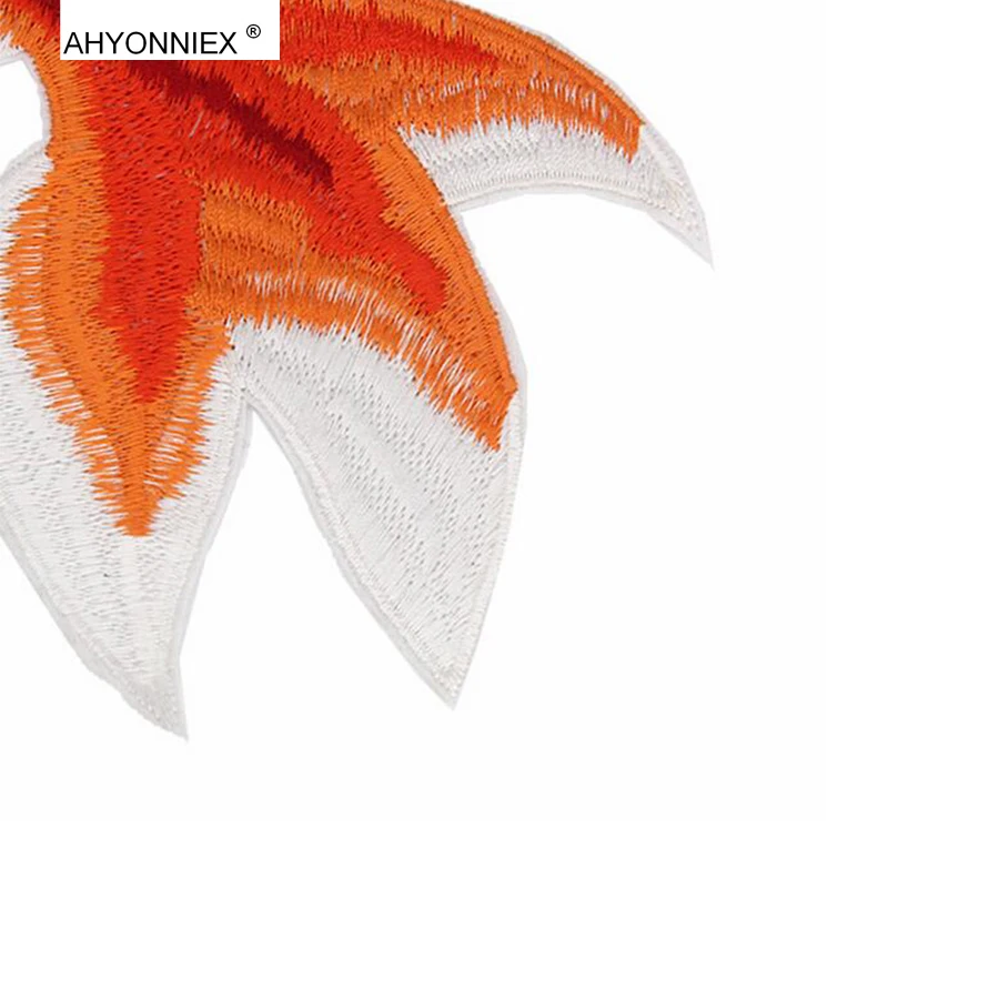 1 шт. вышитая нашивка с золотой рыбкой для одежды железная декор вечеринки