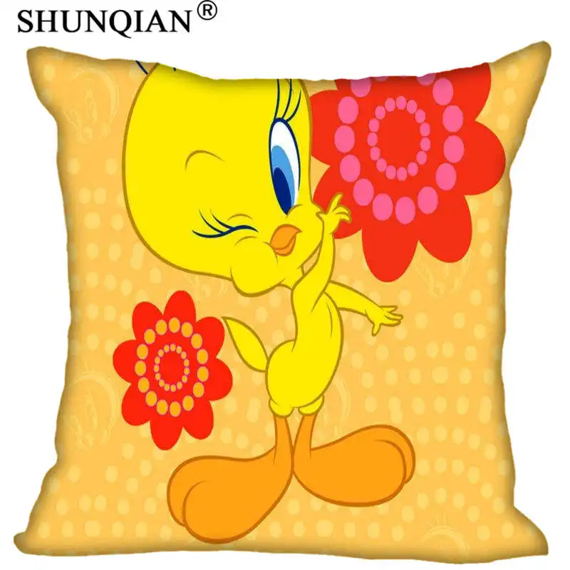 Новое поступление твиety квадратная подушка чехол на молнии индивидуальный Чехол