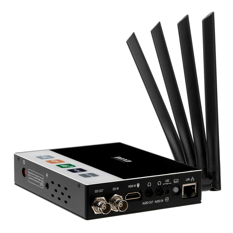 Датчик для потокового видео HaiweiTech K3 Plus H.265/H.264 HDMI и SDI на IP 3 Sim карты 4G/Wi Fi мультиlink 4K