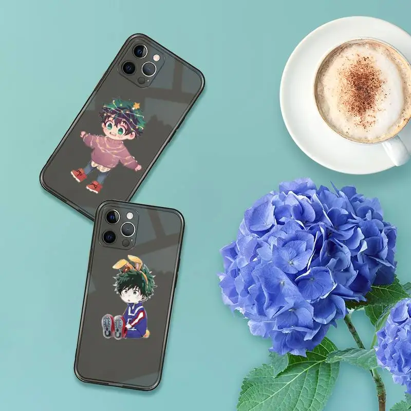 

My hero academia Izuku Midoriya Phone Case Transparent for iPhone 7 8 11 12 se 2020 mini pro X XS XR MAX Plus