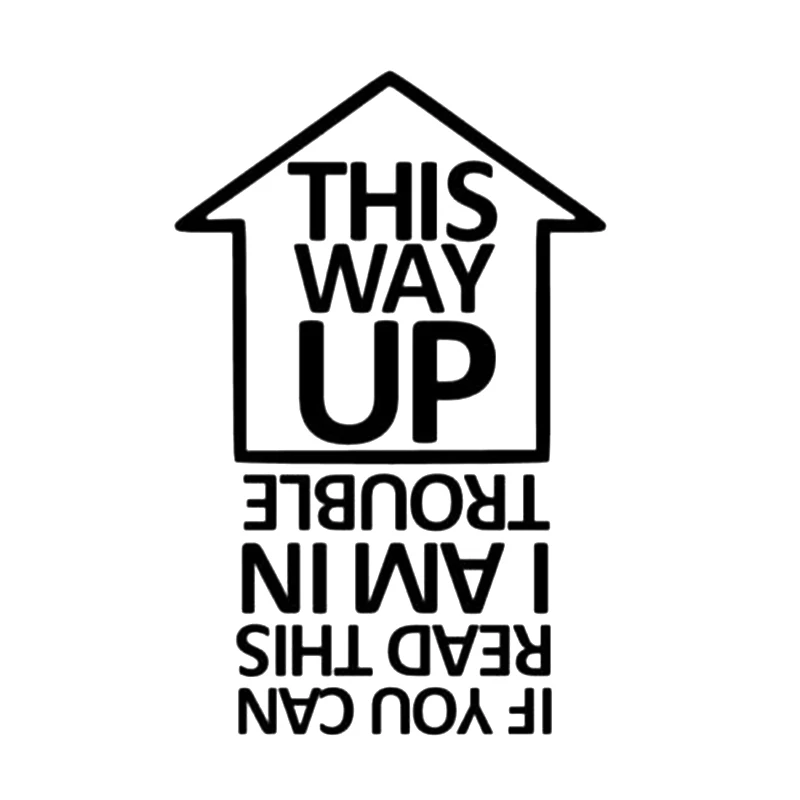 

17*11cm THIS WAY UP Vinyl Sticker Funny Car Window Bumper Novelty JDM Drift Vinyl Decal Sticker