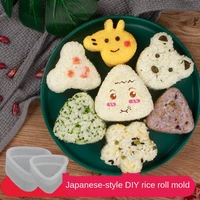 diy sushi mold onigiri rice ball food press triangular sushi maker mold sushi kit japanese kitchen bento accessories
