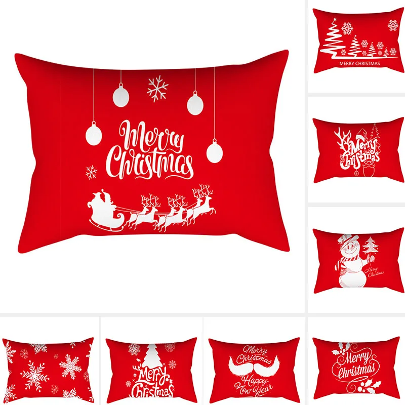 

Рождественская наволочка для подушки, размеры 30x50, декоративные Декоративные диванные подушки 11,8x19,6, наволочка для дивана, подушка, домашни...