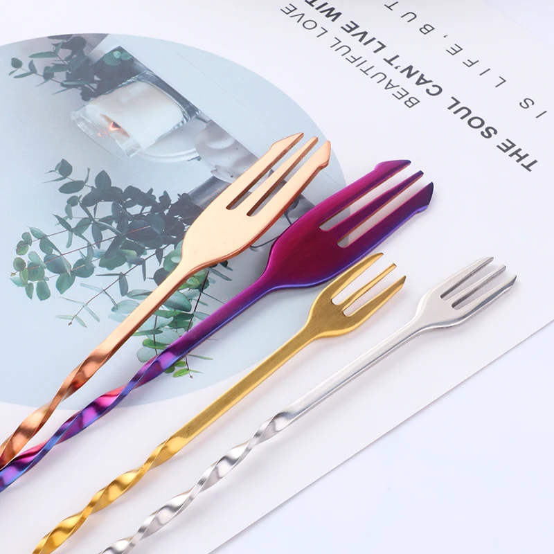 Ложка вилка для бара из нержавеющей стали 1 шт. инструменты приготовления