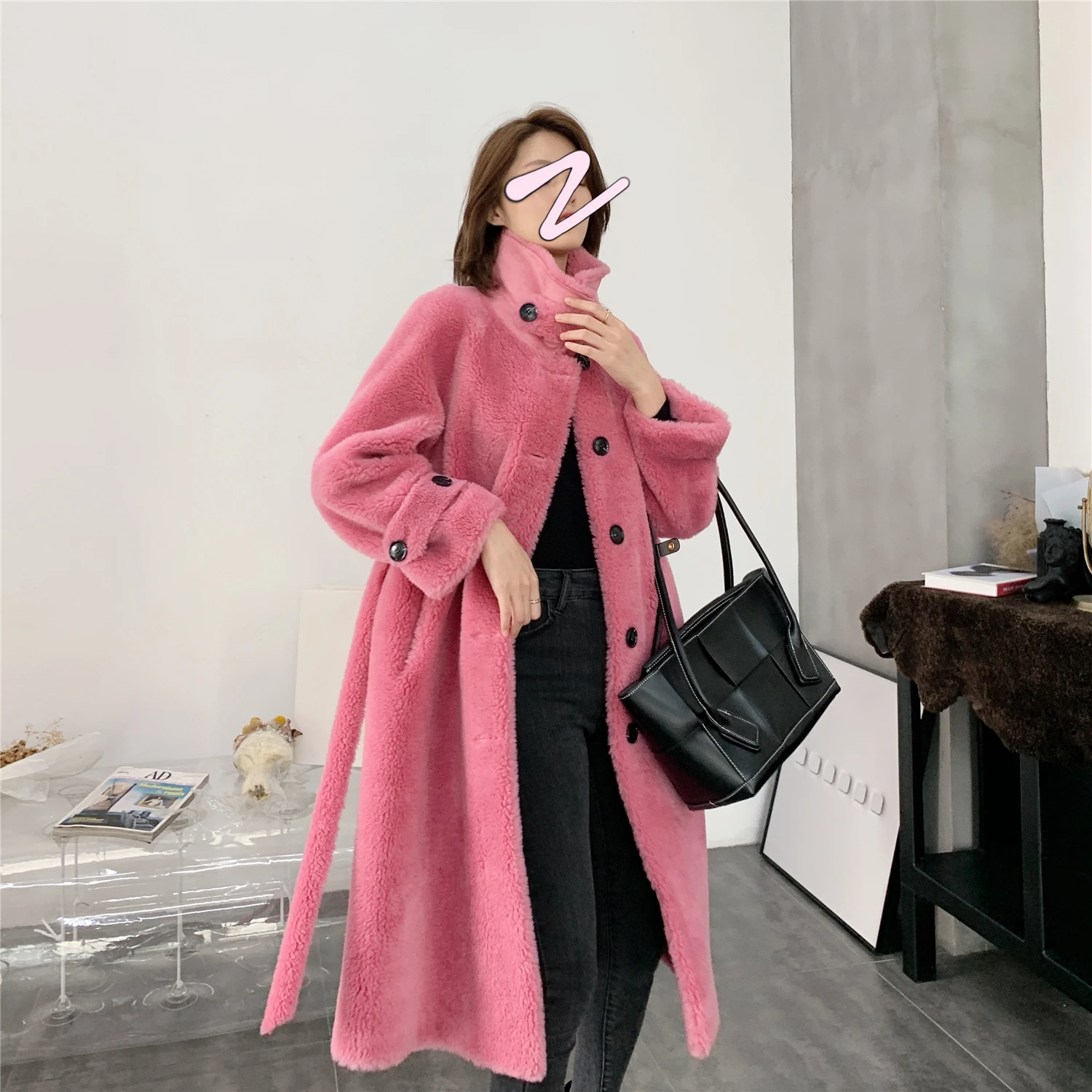 Kaufen Weibliche Echtpelz Vintage Lange Schafe Scheren Jacke Frauen Kleidung 2020 Koreanische Mode 100% Wolle Mantel Top Hiver 908990