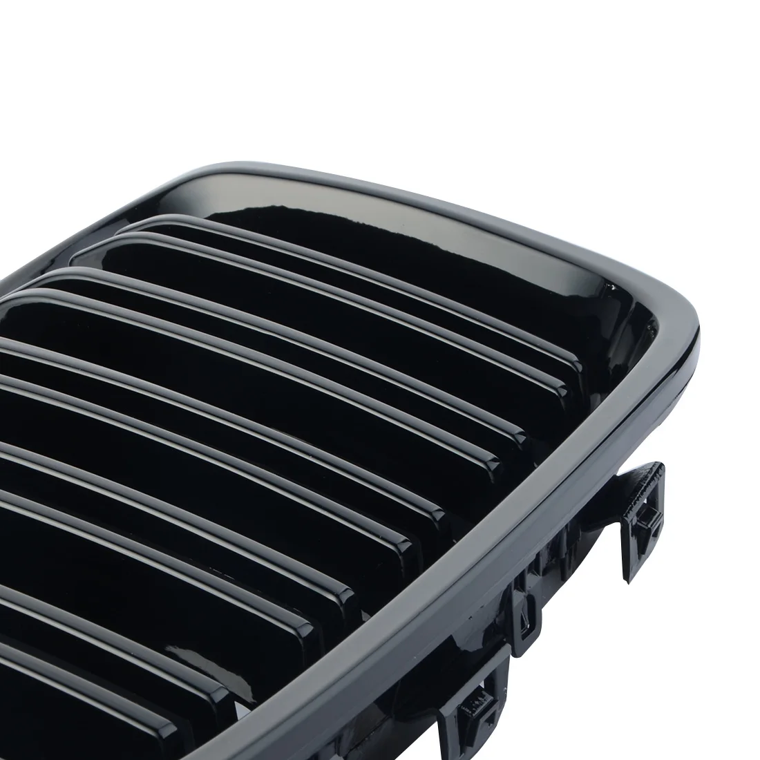 1 пара автомобиля Стиль одна спереди черный глянец решетки для BMW F20 2011 2014 Горячая