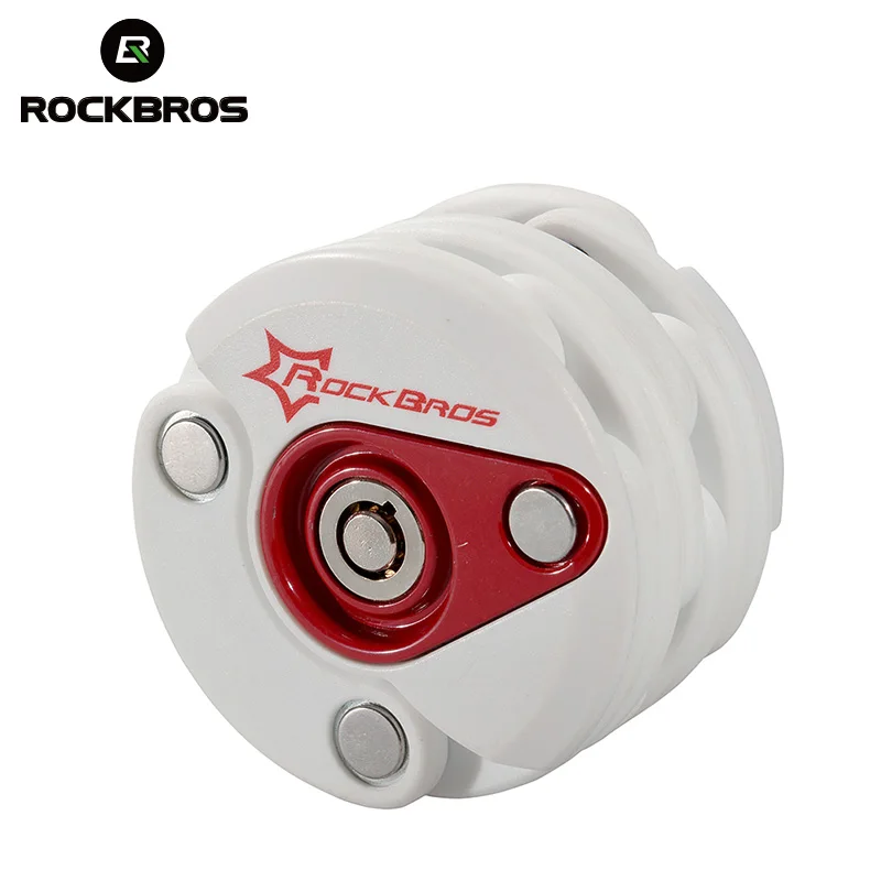 Велосипедный складной замок ROCKBROS мини на цепочке с системой Антивор сталь 4 цвета