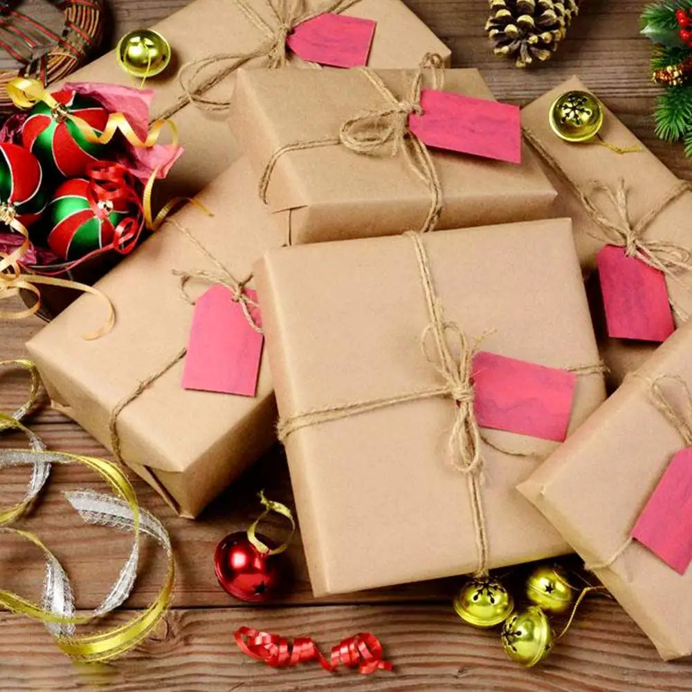 50 м натуральный джутовый шпагат джутовая веревка ремесла подарок Рождественская