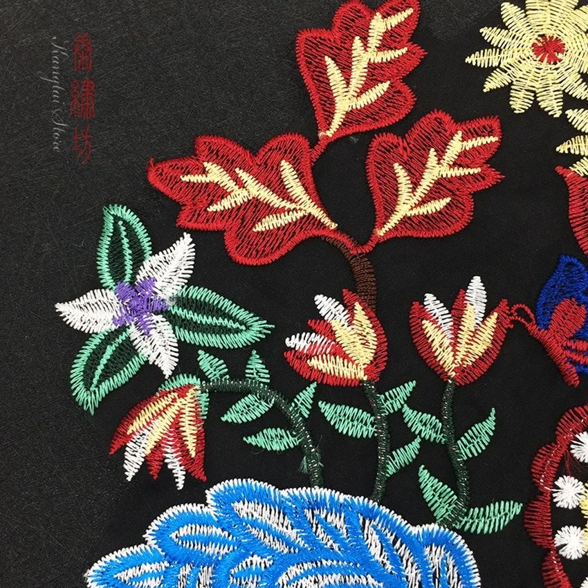 1 шт. красивый вышитый бисером блестками кружевная вышивка аппликация 3D с