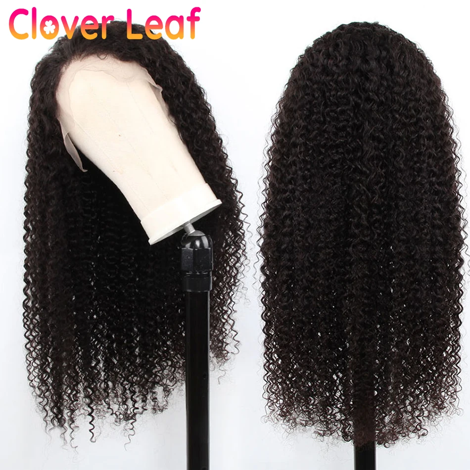 Парик Clovr с листьями кудрявые кружевные передние парики Remy 360 парик на сетке