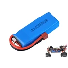 Аккумулятор Lipo 1  2  5 шт., обновленный Аккумулятор 7,4 в 3000 мАч 2S для Wltoys 144001 124018 124019, запасные части для РУ машинки и грузовика
