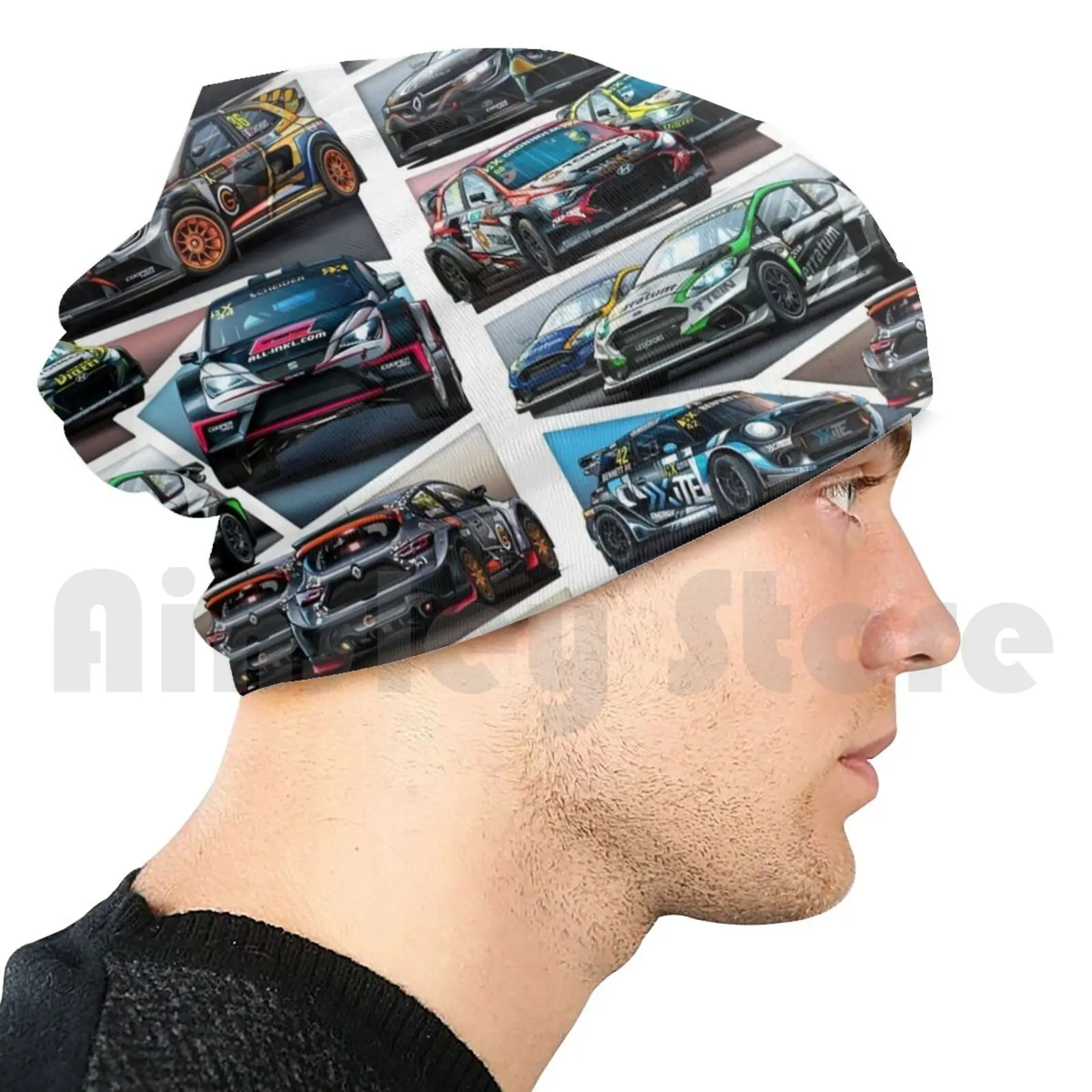 Фото Цифровая Шапка-бини для рисования Fia World Rallycross 2019, шапка-углубление, подушка с принтом «сделай сам», ралли World Rallycross, ралли Wrx Rx №1